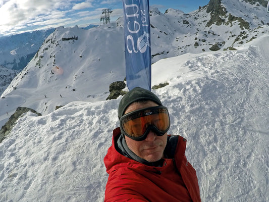 Skiing in the alps...
